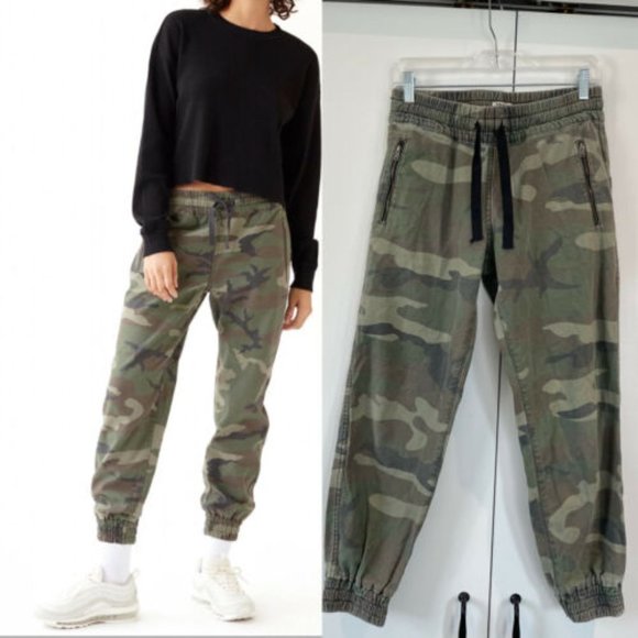 TNA ARITZIA ALIX CAMOFLAUGE Cotton Twill JOGGERS Pants! Size XS! - Picture 3 of 8